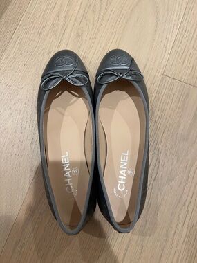 Chanel ballet flats in anthracite (gray) EU 38.5 - US 7.5 women’s